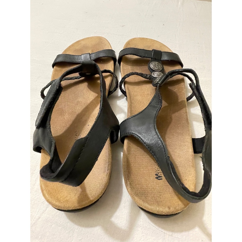 Minnetonka Black Leather Sandals Women's Size 10 Strappy  Style Outdoors‎ - Picture 4 of 7
